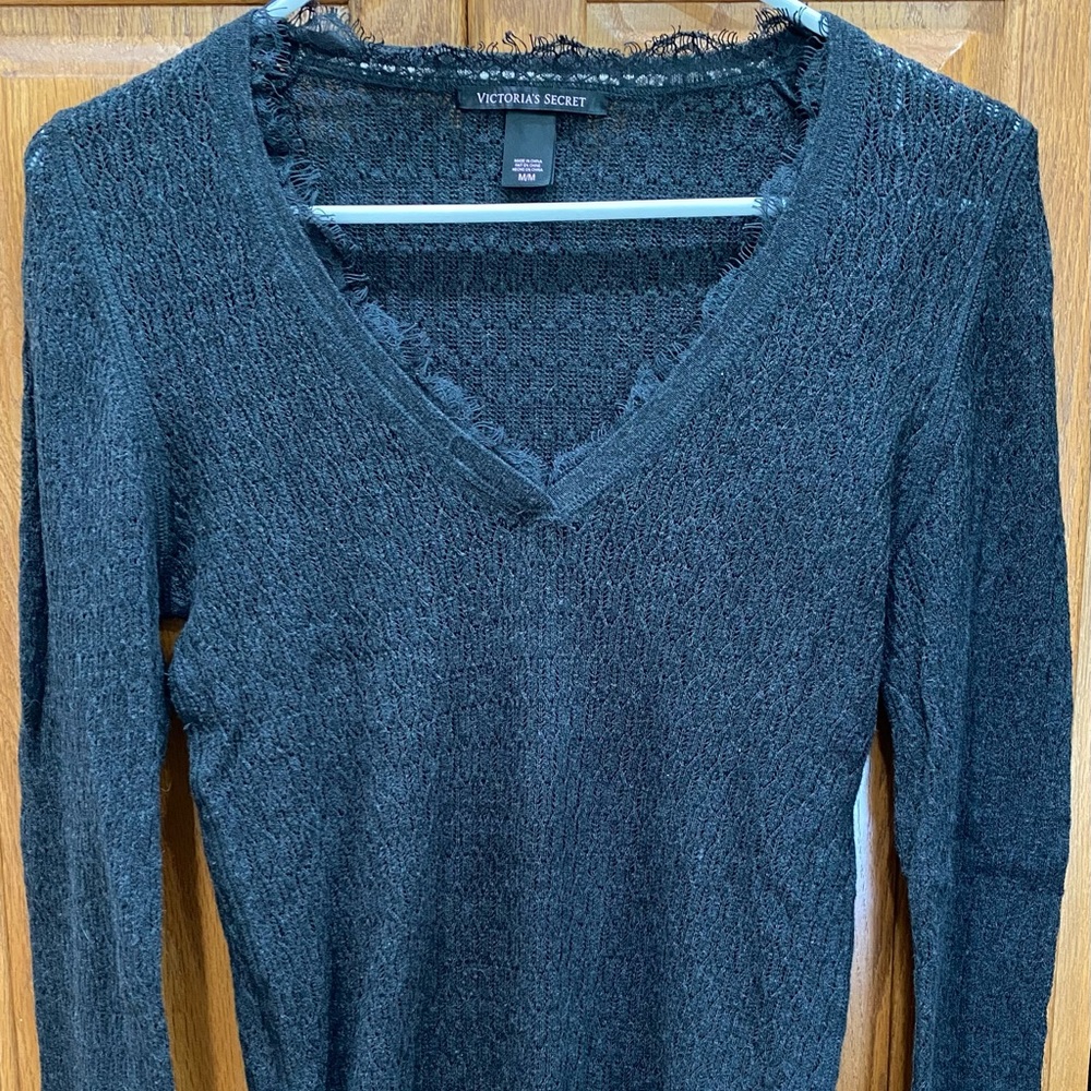 Victoria’s Secret Sweater. Size medium. Dark grey color.